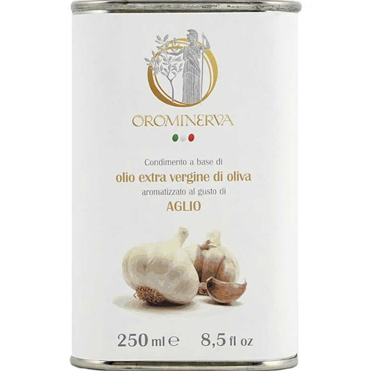 Olio EVO aromatizzato all'aglio Oro Minerva